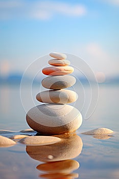 serenity and tranquility of Zen stones, where calm meditation and peaceful contemplation