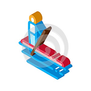 Serfing Canoeing isometric icon vector illustration