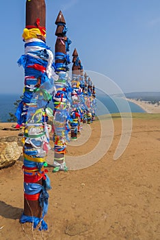 Serge posts in Khuzhir. Olkhon Island. Lake Baikal photo