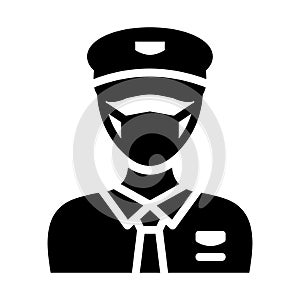 Sergeant Wearing mask Vector Icon which can easily modify or edit
