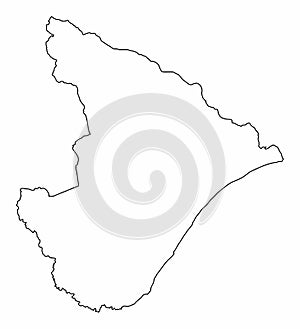 Sergipe outline map photo
