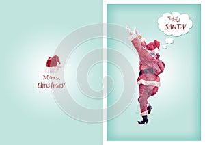 Serial Christmas Eve postcard with Santa Claus