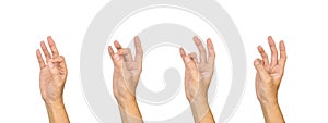 Serial images of hand exercise for rheumatoid arthritis. Fingers, joints and hands health