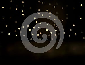 Serial lights glowing in dark background