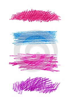Abstract color hand drawn design elements