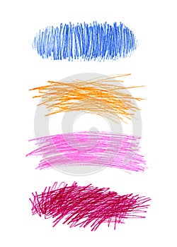 Abstract color hand drawn design elements