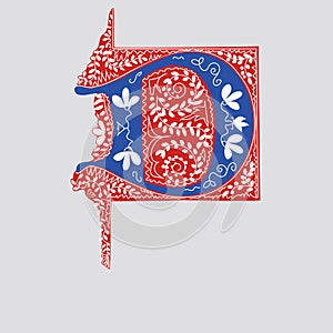 Series of author,sinitials in Gothic style-letter D