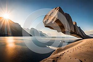 A series of climbing holds forming an artistic pattern on a natural rock wall, blending man-made and natural elements