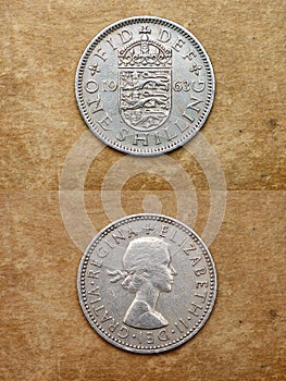 From series: coins of world. England. ONE SHILLING.