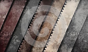 A series of different colored strips of paper