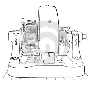 Series Field Shunt, vintage illustration