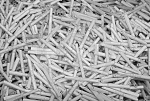 Series of lottery tickets rolled