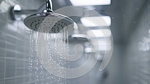 A series of lowflow showerheads installed in an urban apartment building reducing the amount of water used for daily