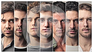 Series of men faces
