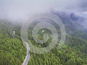 Series of mist on Transfagarasan