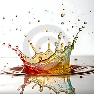 Oily Liquid Splashes isolated