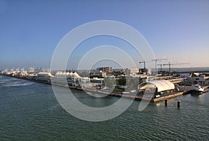 A series of photos of the Cruise Terminal at Port Miami