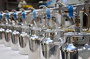 Series production of paint spray guns