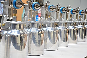 Series production of paint spray guns