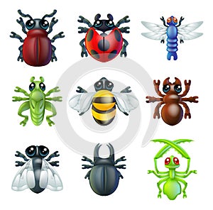 Insect bug icons photo