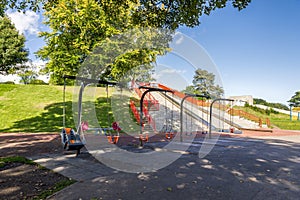 A series of swing for kids, toddlers and disabled children in Duthie Park, Aberdeen