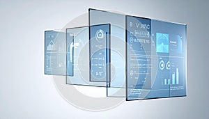 Futuristic Digital Interface with Data Analytics