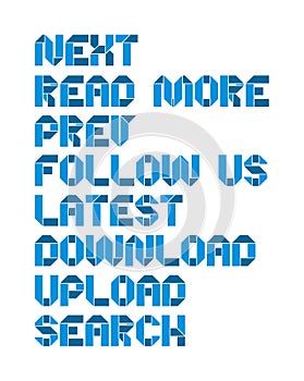 Series of website text