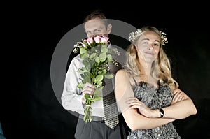 A series of wedding pictures