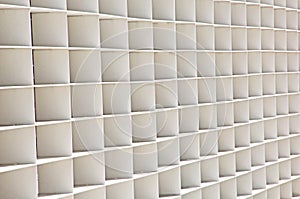 Series of White Squares serves as a Wall