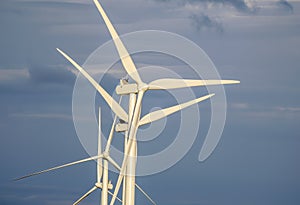 A series of wind turbines