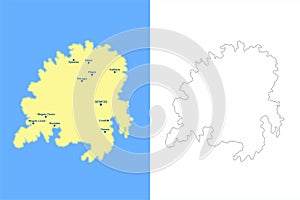 Serifos island map - cdr format