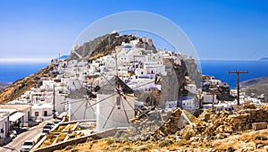 Serifos island, view of Chora village