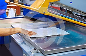Serigraphy print bags machine printing factory photo
