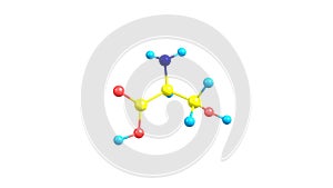 Serine amino acid molecule rotating video