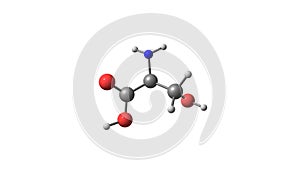 Serine amino acid molecule rotating video