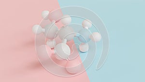 Serine (l-serine, Ser, S) amino acid molecule. 3D rendering