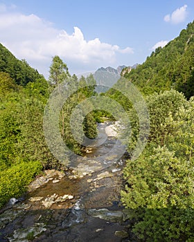 Serio river during the day photo