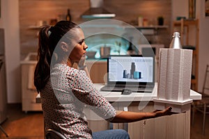 Serious architect working on a building project