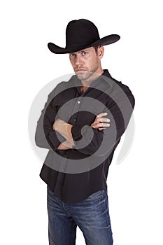 Serious cowboy