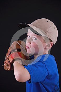 Serious Little League Pitcher