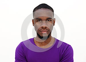 Serious looking young african man