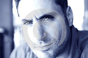 Serious Male Close Up