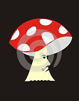 Serious mushroom