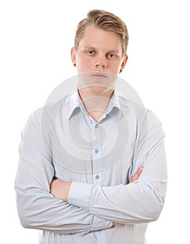 Serious young businessman