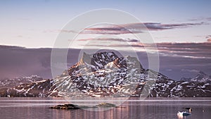 Sermitsiaq, the mountain of Nuuk, the capital of Greenland photo