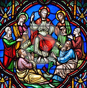 Sermon on the Mount Stained Glass