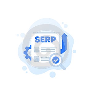 SERP icon, seo optimization vector