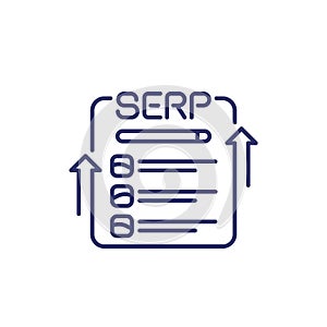 SERP line icon on white