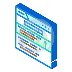 serp search engine results page isometric icon vector illustration