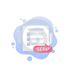 SERP and seo optimization vector icon